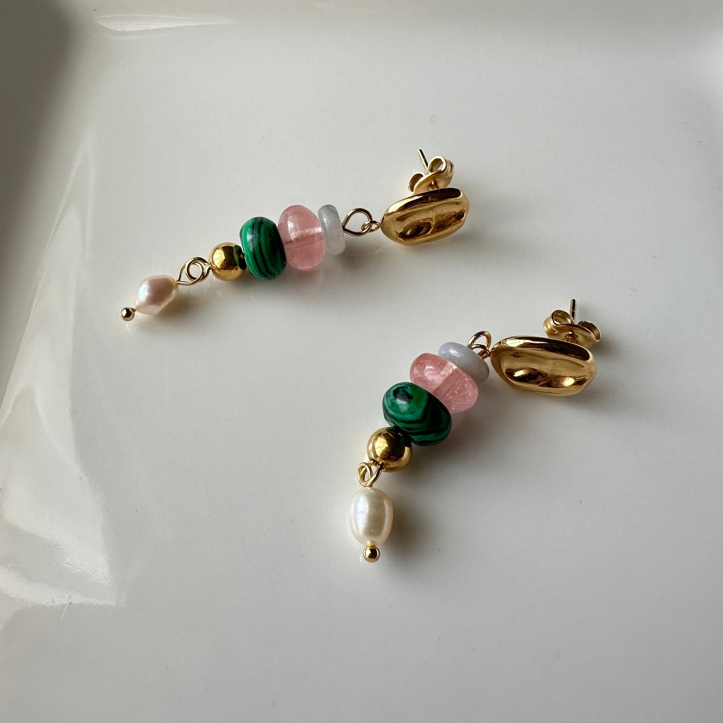 Renee Pearls and Natural Stones Earrings