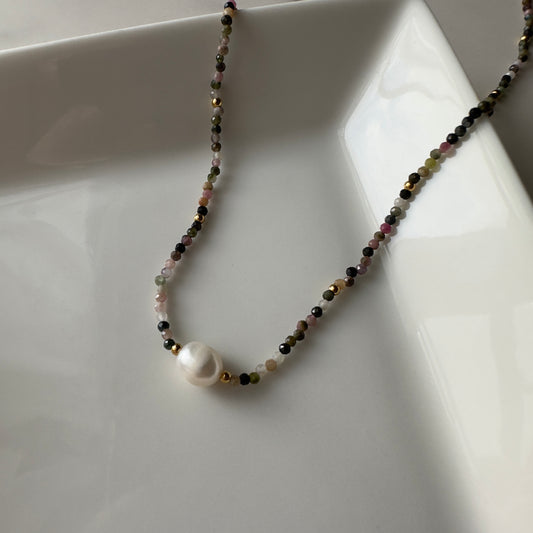 Iffy Freshwater Pearls and Stones Necklace