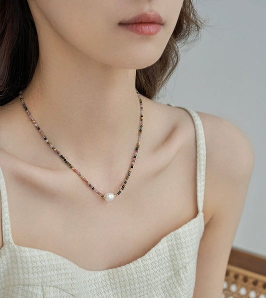 Iffy Freshwater Pearls and Stones Necklace