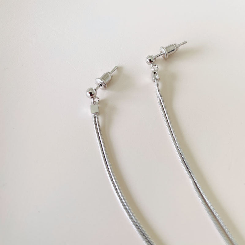 silver earrings