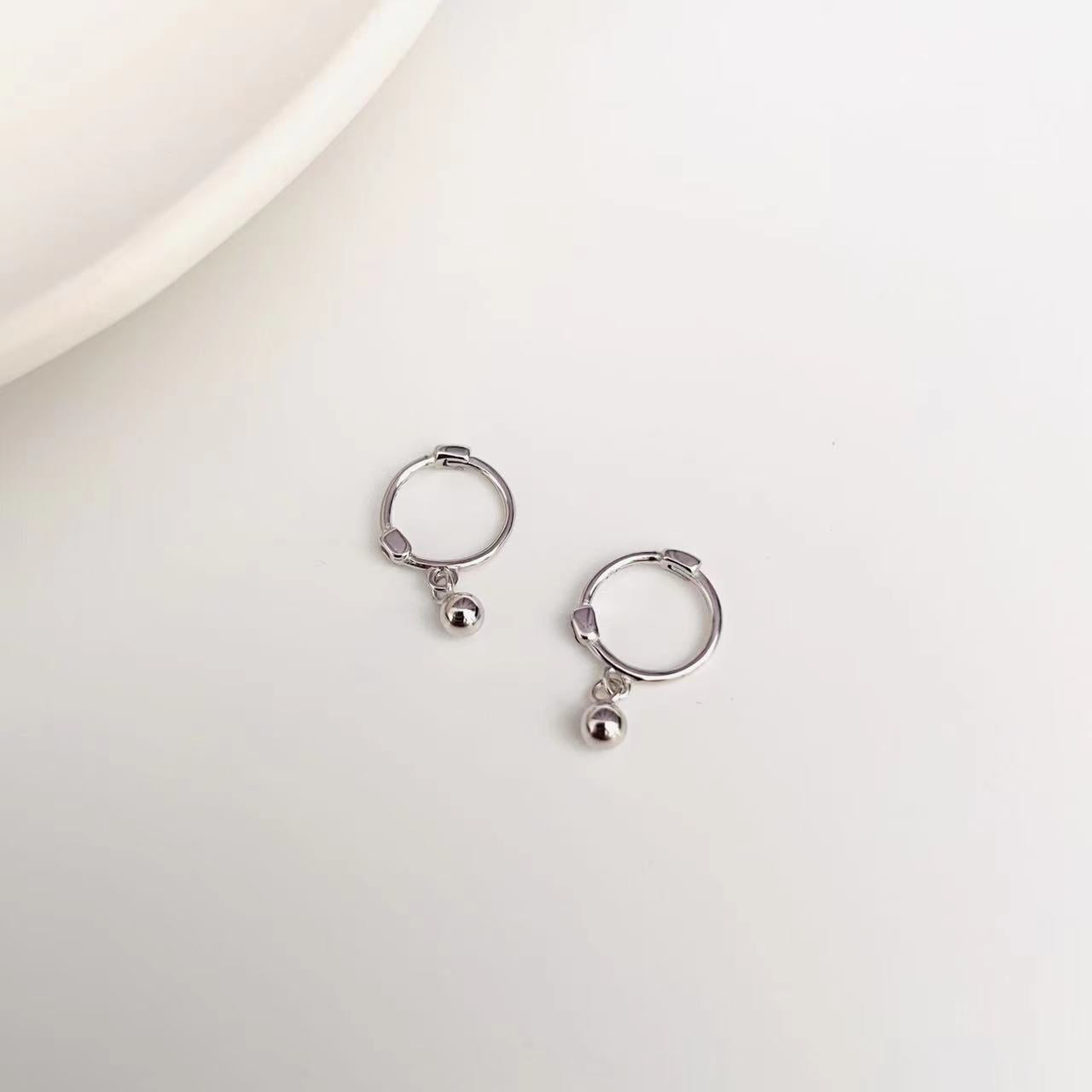 silver hoop earrings