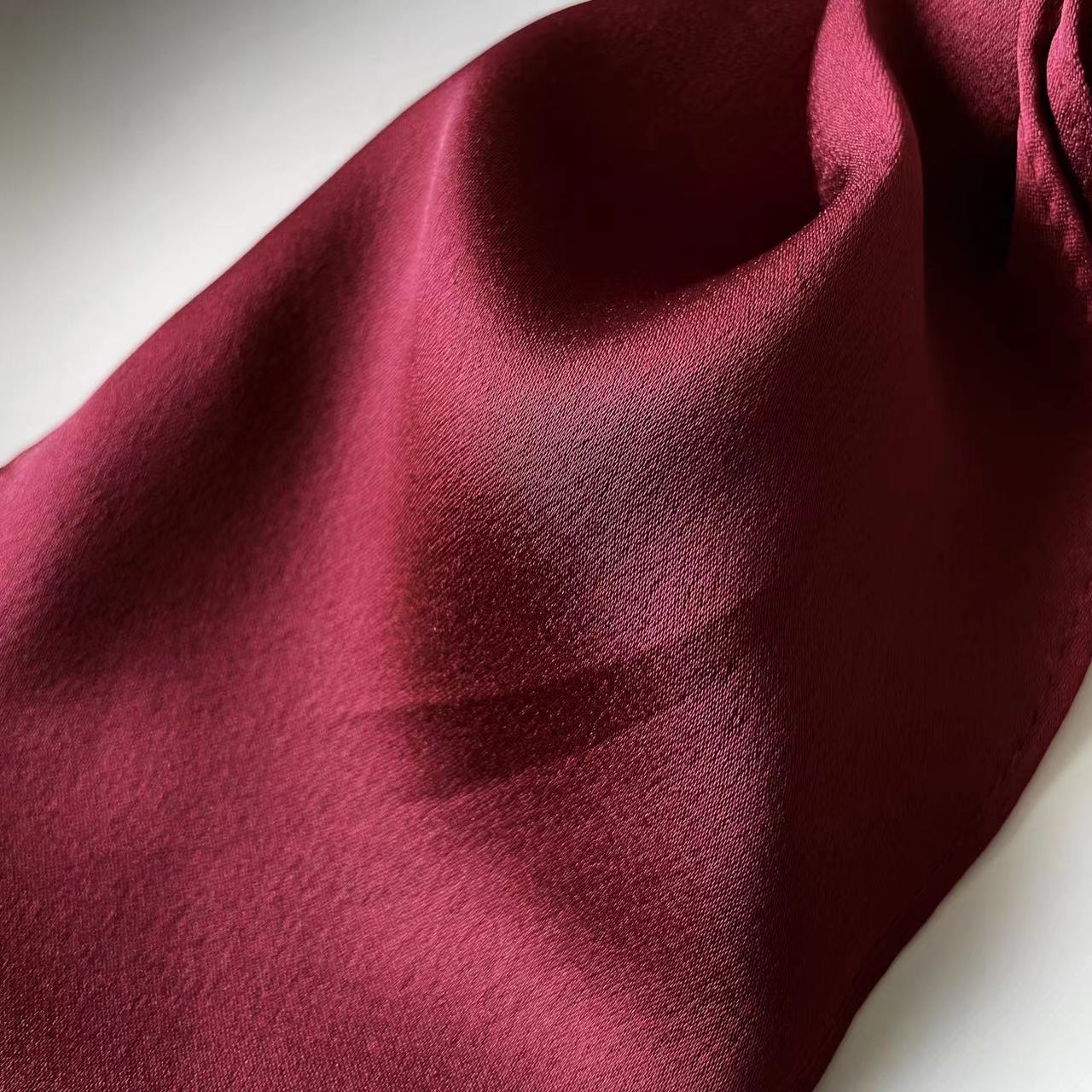 Louise Maroon Flared Silk Scarves