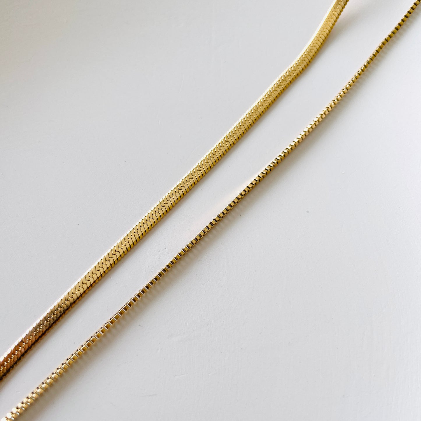 gold double layer necklace
