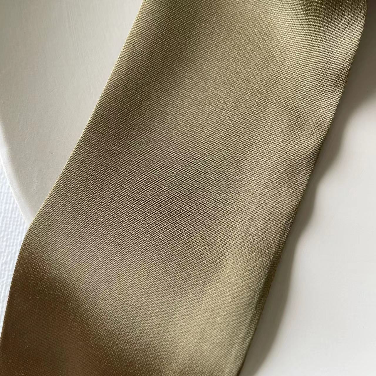 June Olive Green Skinny Silk Scarves