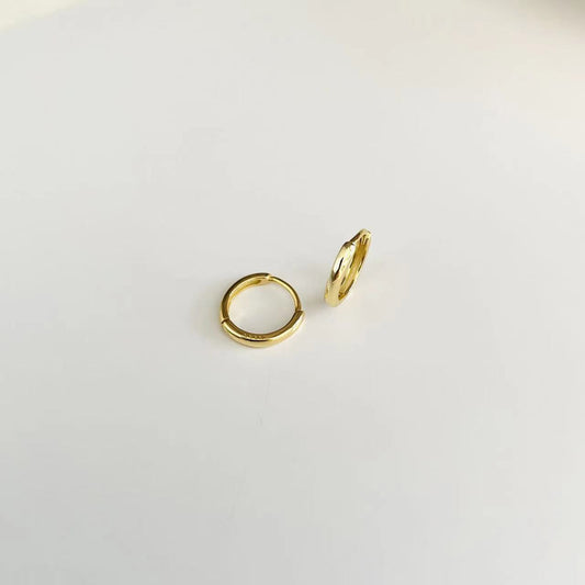 gold basic hoop earrings