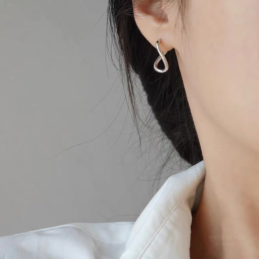 silver hoop earrings