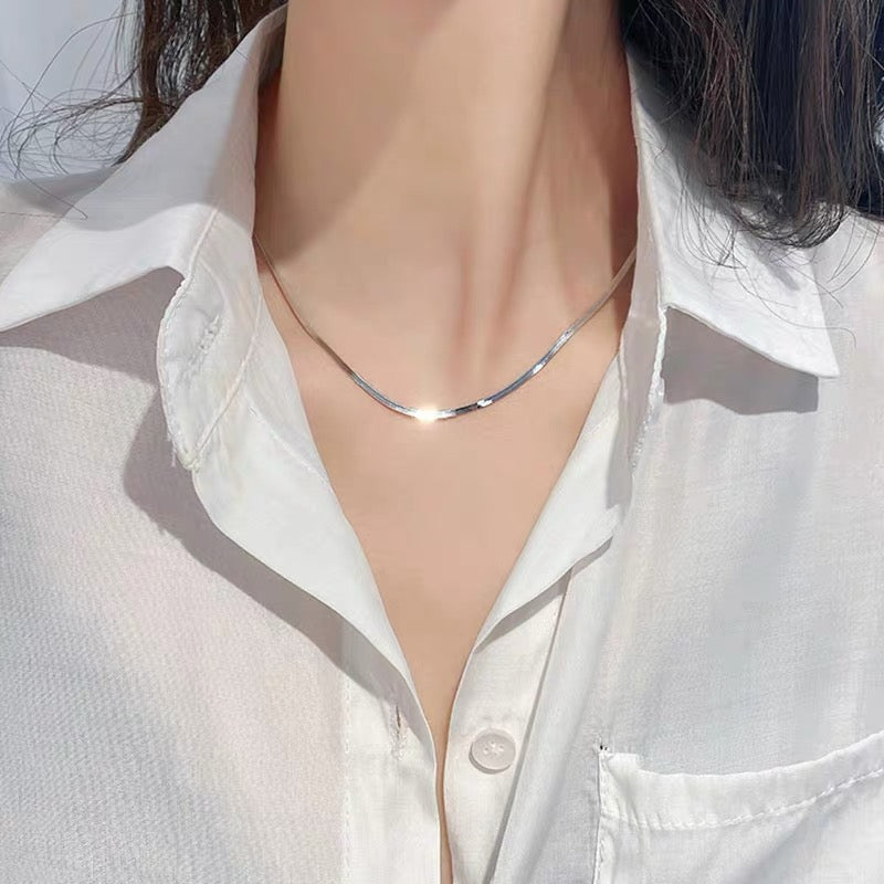 silver snake chain necklace