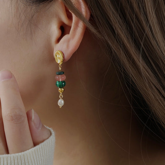 Renee Pearls and Natural Stones Earrings