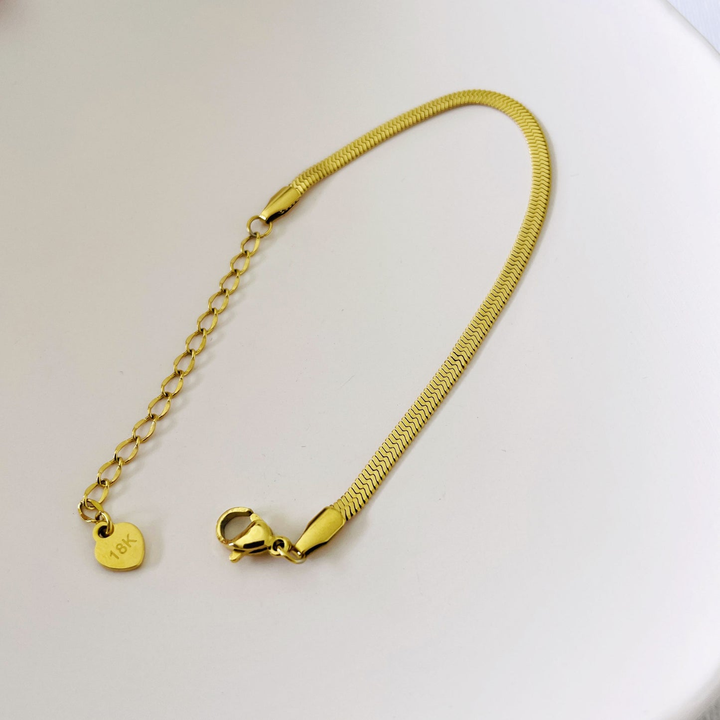 flat snake chain bracelet