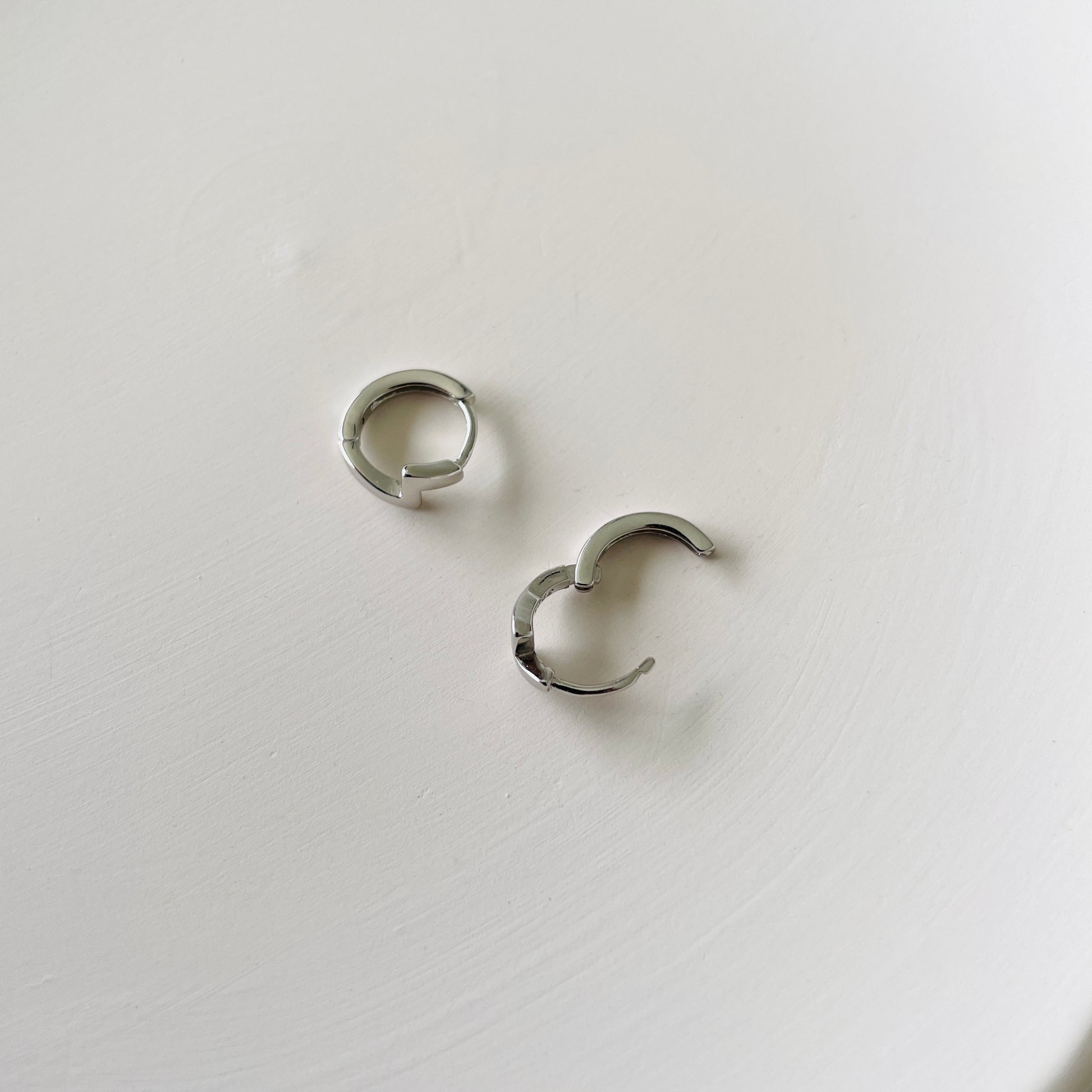 silver hoop earrings
