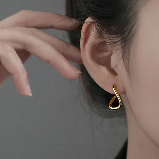 unique twisted gold hoop earrings