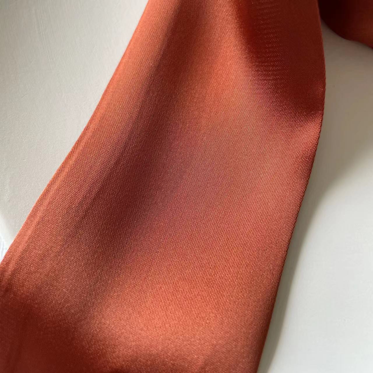 June Burnt Orange Skinny Silk Scarves