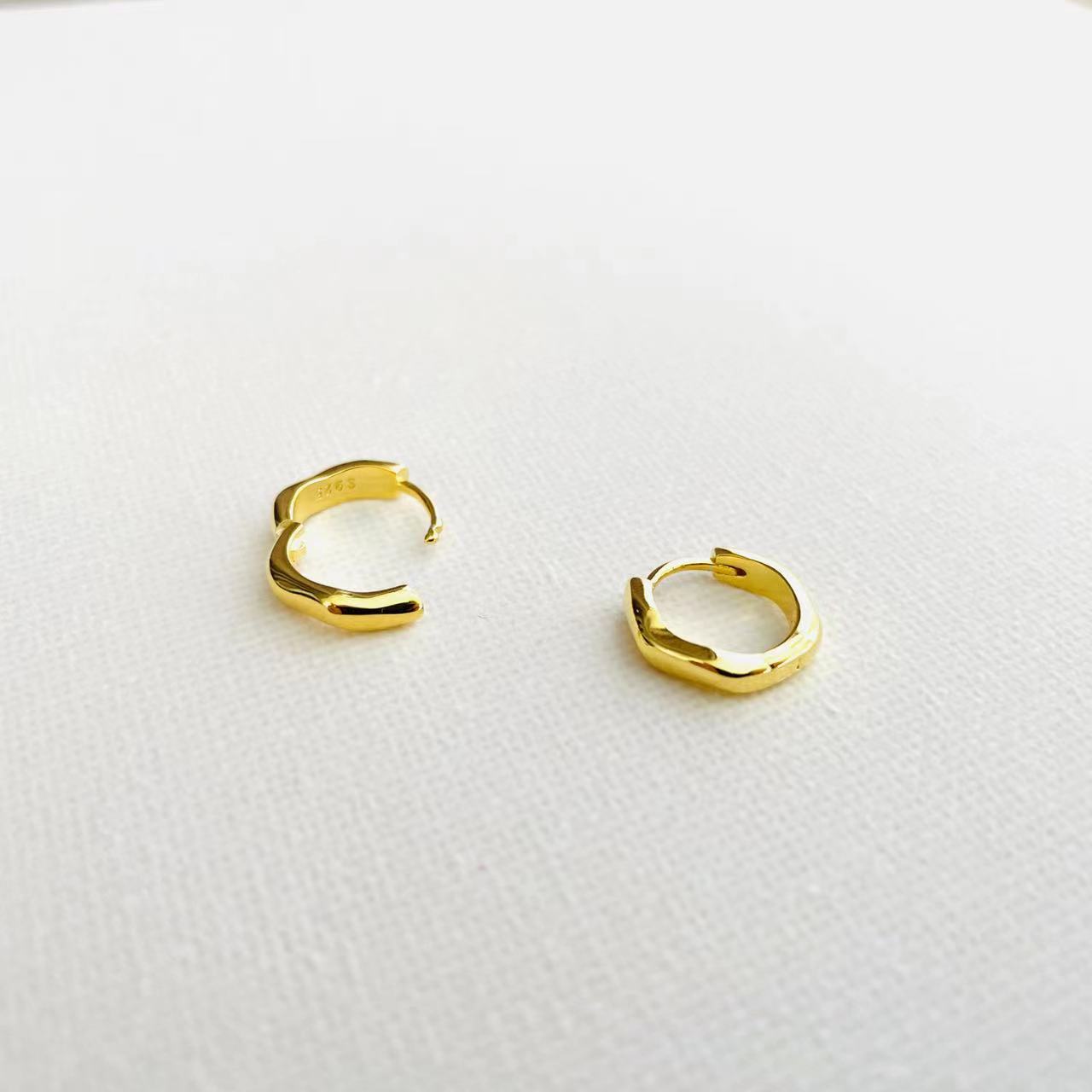 gold plated on silver earrings