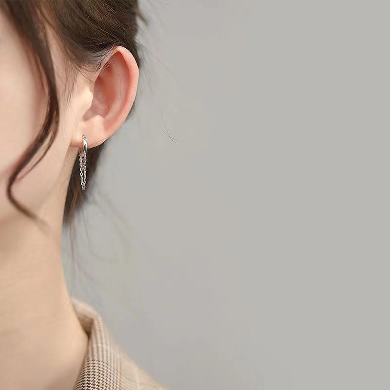 sterling silver chained earrings