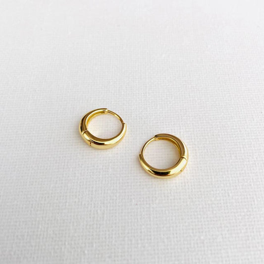 gold basic hoop earrings