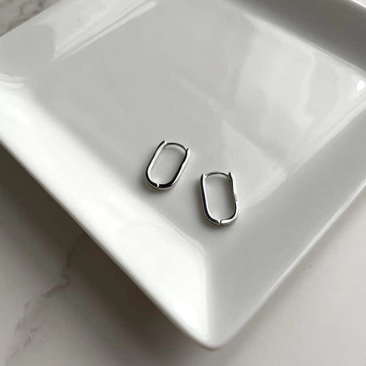 Valerie Silver Hoop Earrings